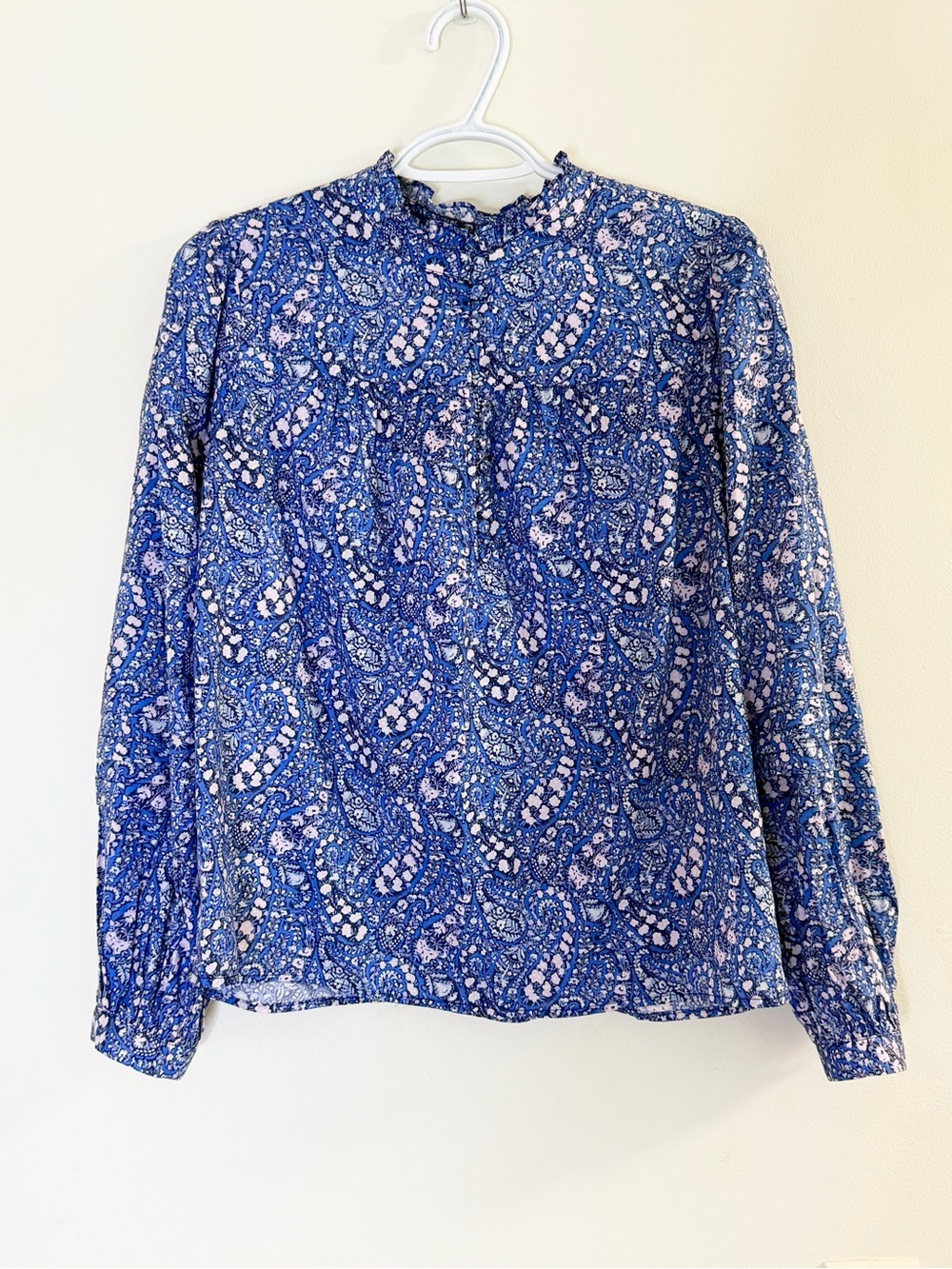 J. Crew Liberty Fabrics Button-front ruffleneck popover XS Bourton Bloom Floral